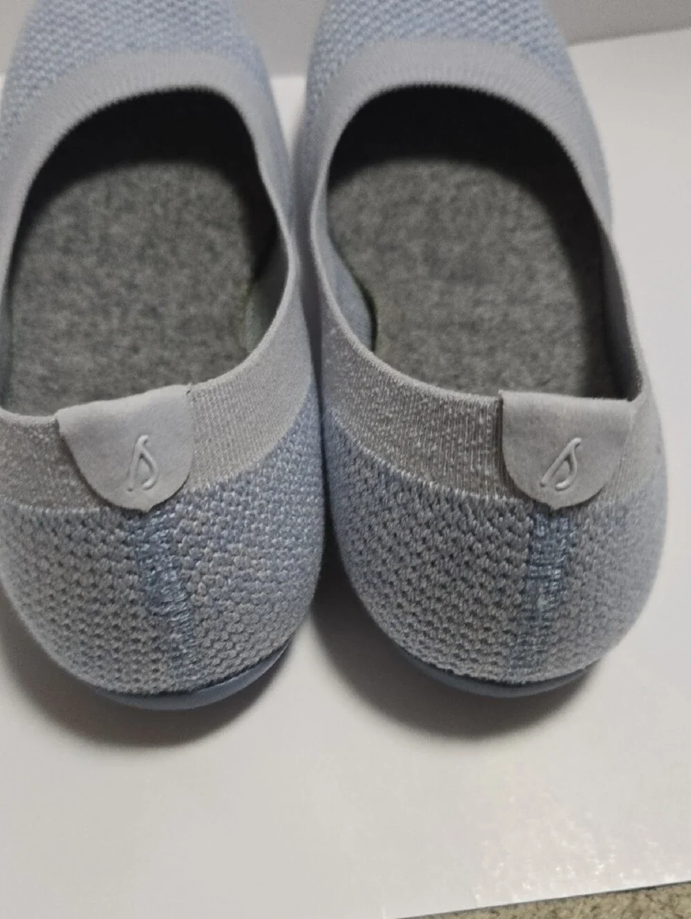 Allbirds Tree Breezers Light Blue Knit Ballet Flats Size 8